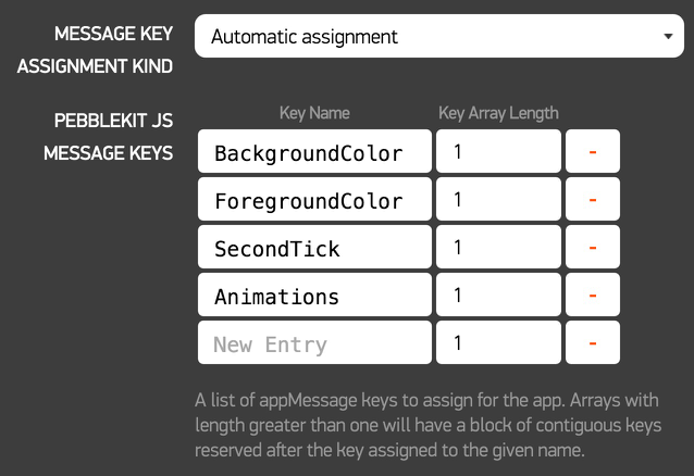CloudPebble Settings